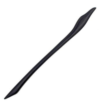 CrystalMood Handmade Carved Abstract Wood Hair Stick Ebony